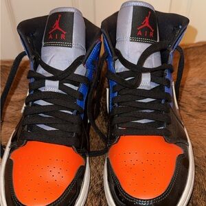 Air Jordan’s patent leather multi color tennis shoe size 8.5 women’s